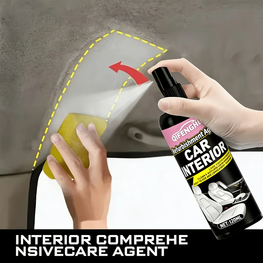 4.06oz Car Interior Cleaner, Seat Polish & Conditioner, Rinse-Free Stain Remover, Headliner Restorer, Multi-Purpose Auto Oasis Select