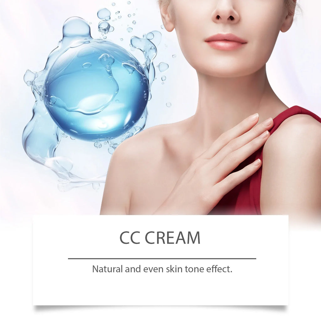 CC Cream Hydrating Foundation Liquid Spf43 Even Skin Tone Brightening Lightweight Moisturizer Long-Lasting Natural Finish Makeup Oasis Select