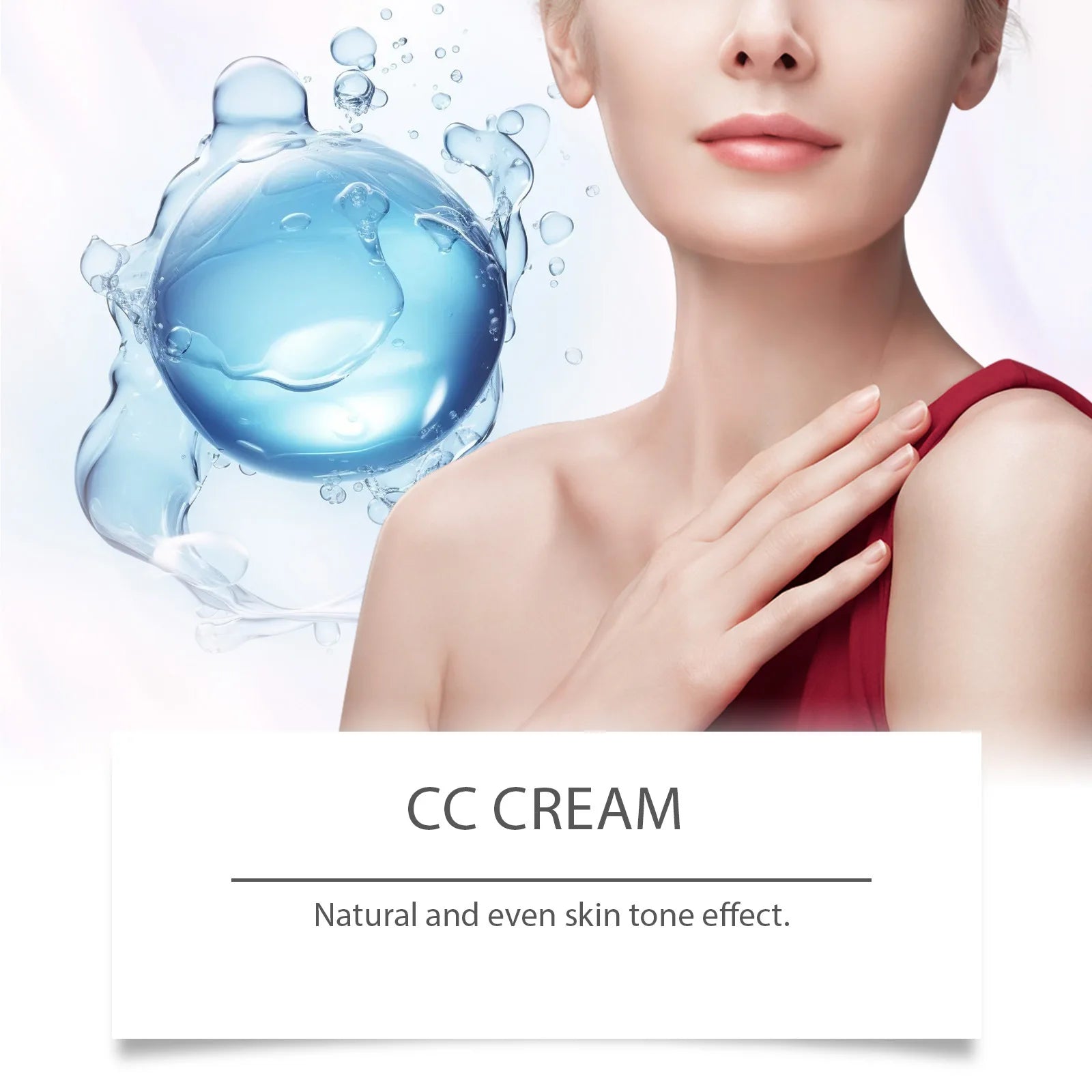 CC Cream Hydrating Foundation Liquid Spf43 Even Skin Tone Brightening Lightweight Moisturizer Long-Lasting Natural Finish Makeup Oasis Select