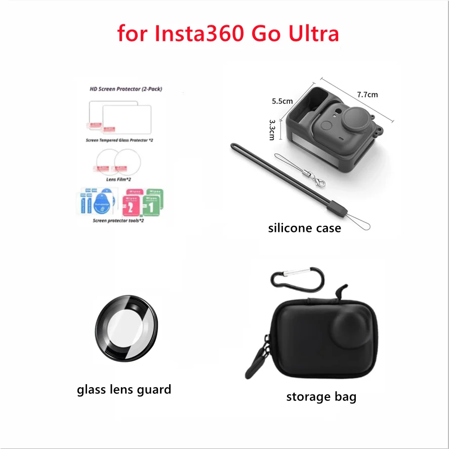 Insta360 GO Ultra Silicone Case + Lens Protection Film