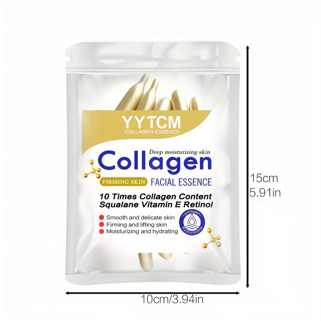Collagen Firming Capsule Essence, Moisturizing and Smoothing the Skin, Contains Plant-Based Squalane, Retinol, and Vitamin E Deep Hydration Essence (0.4Gx30 Capsules)/Bag-1 Bag Oasis Select