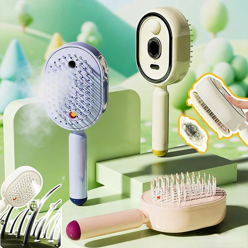 Electric Spray Hair Brush – 2-in-1 Mist Comb, Anti-Static