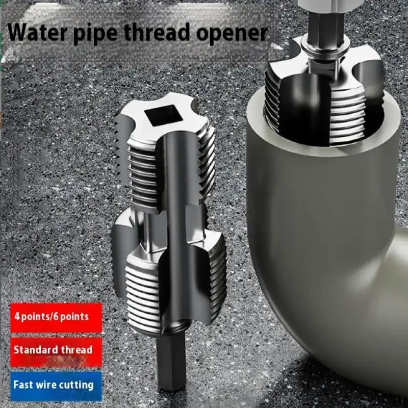 4Points 6Points PPR Water Pipe Internal Thread Opener Hexagonal Universal For PVC Pipe Thread Tap Hand Electric Drills Hand Tool Oasis Select