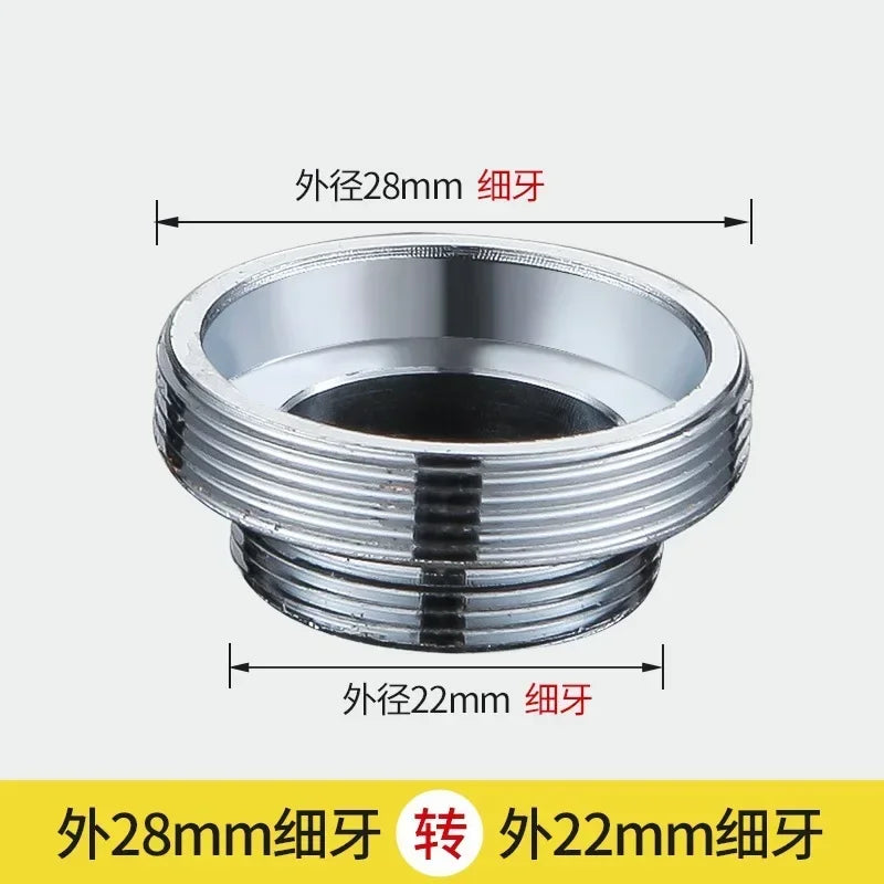 Brass Silver Water Faucet Coupler 1/2 To M16 M18 M20 M22 M24 M28 Thread Connector Fittings For Bubbler Kitchen And Bathroom Oasis Select W28W22