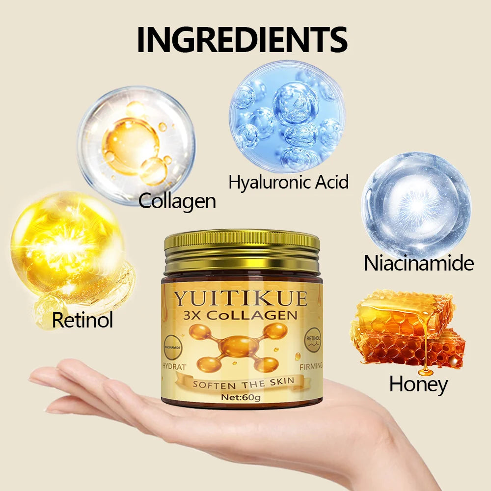 YUITIKUE Collagen Face Cream – Anti-Wrinkle & Brightening 60g