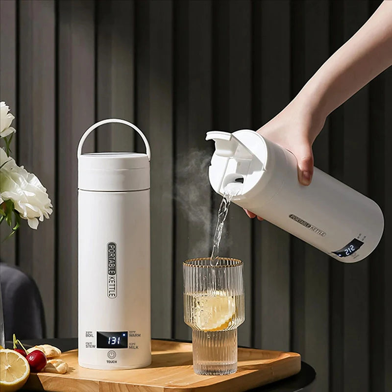 4 Temperature Electric Heating Kettle Leakproof Portable Fast Water Boiling Thermos Bottle Portable 220V 110V Hot Water Cup Oasis Select