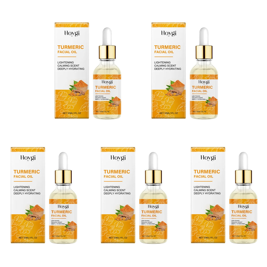 Hoygi Turmeric Facial Essence Oil – Brighten & Fade Dark Spots Facial Essence Oil Oasis Select 5 x 30ml Boxed