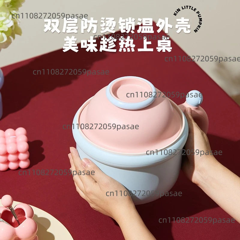 Mini Electric Cooking Pot – 2-in-1 Steam & Cook, Compact 2L