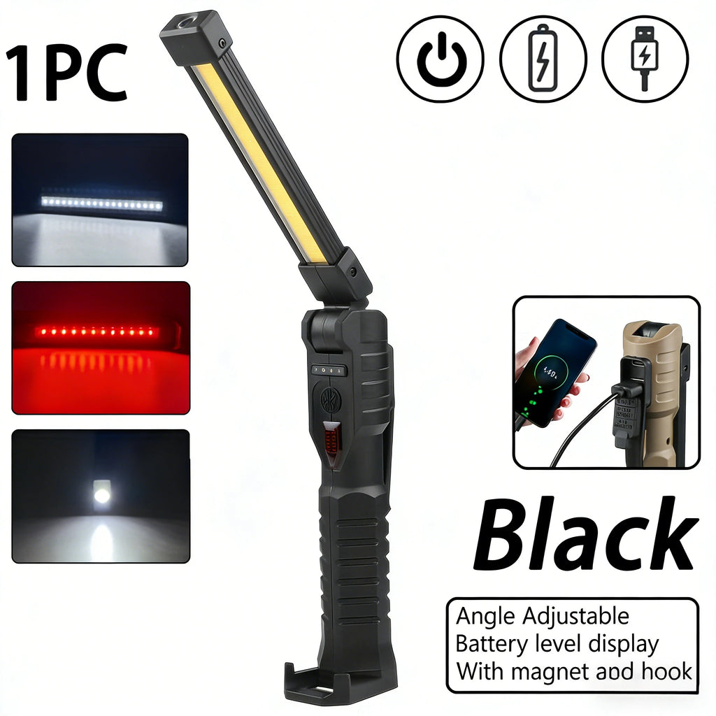 Folding COB XPE LED Work Light – Rechargeable Torch & Flashlight