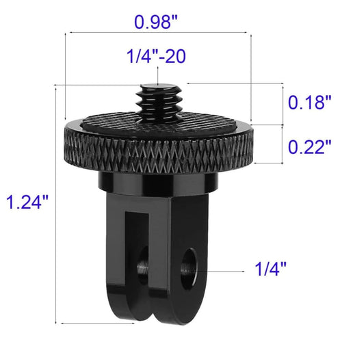1/4" Aluminum Tripod Mount Adapter for GoPro, Insta360 & DJI Camera Mount Adapter Oasis Select
