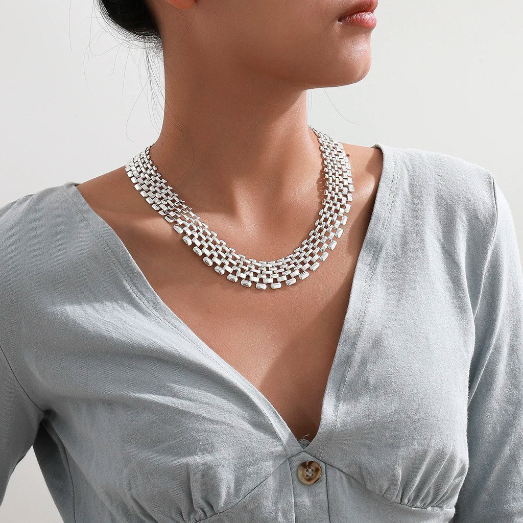 Exaggerated Cuban Chunky Thick Chain Necklace for Women High Quality Big Iron Metal Choker Link Grunge Jewelry Steampunk Men New Oasis Select