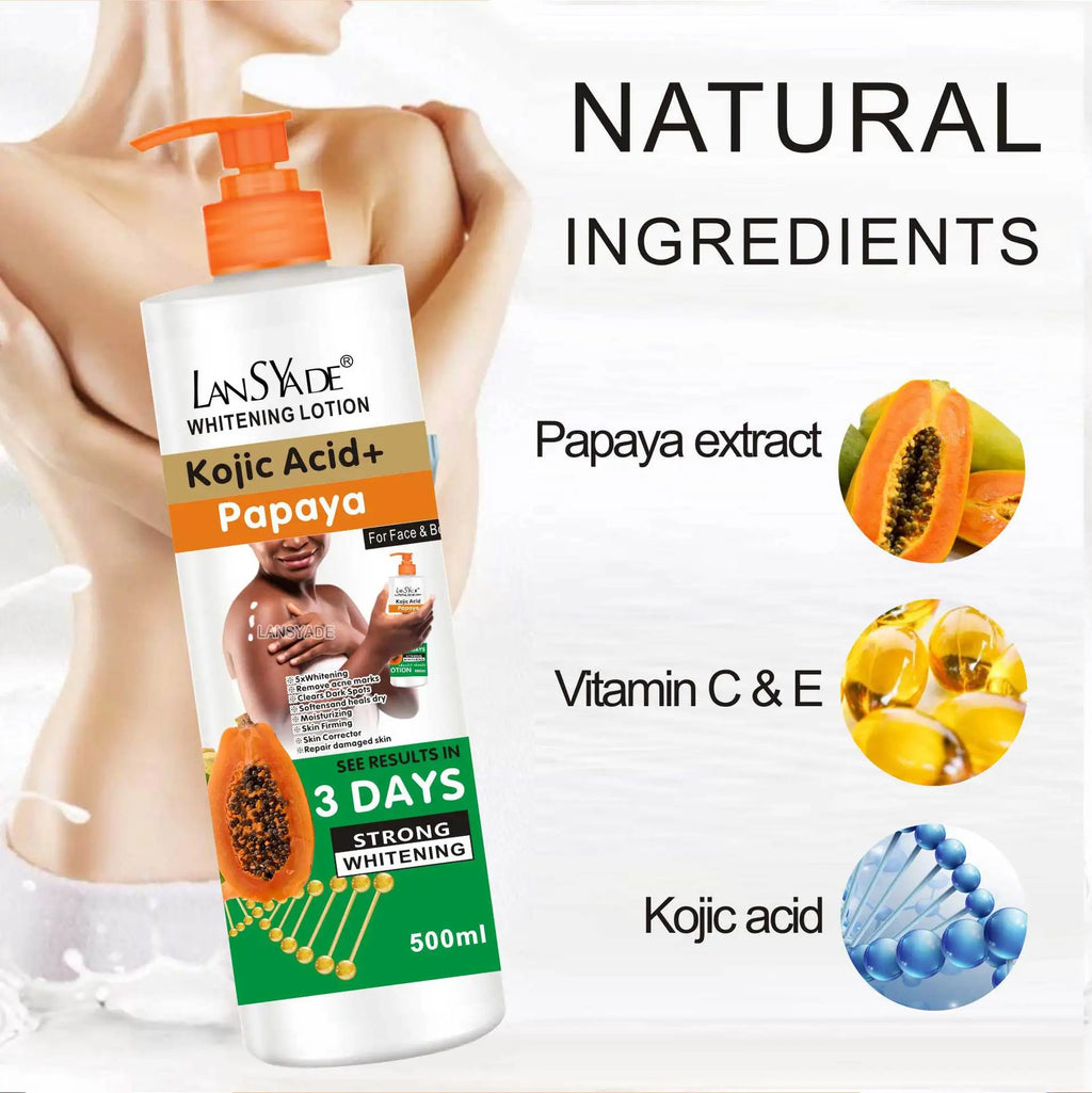 500ml Papaya Body Lotion – Moisturizing & Smoothing Skin Cream Body Lotion Cream Oasis Select