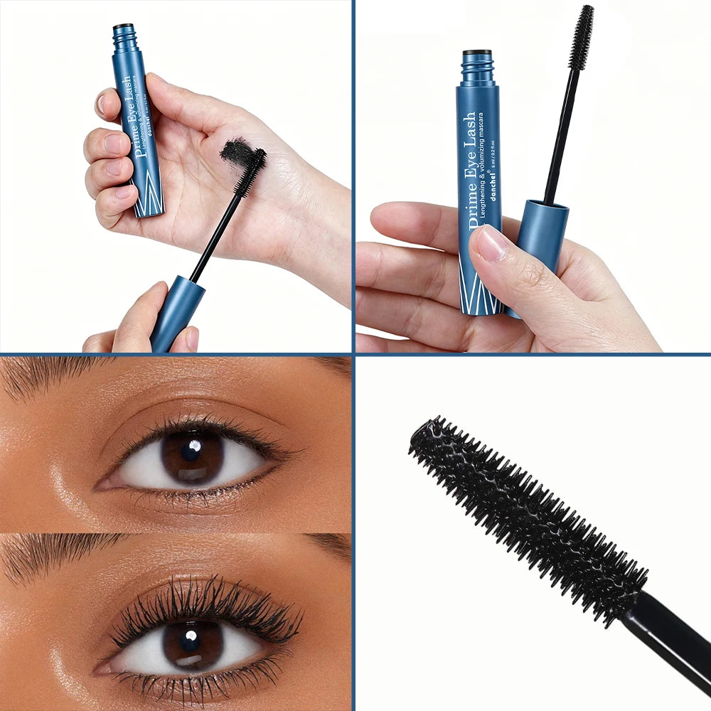 Lengthening & Volumizing Mascara Water-Resistant Long-Lasting Nourishing Strengthen Mascara Glossy Natural Finish Eye Makeup Oasis Select