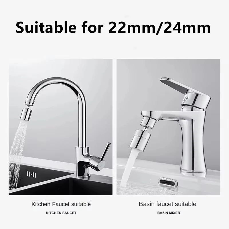 360° Faucet Extender – Universal Splash-Proof Aerator, Water-Saving Rotating Adapter for Kitchen & Bathroom Taps Oasis Select