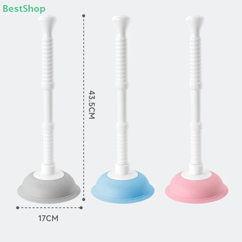 Silicone Vacuum Toilet Plunger | High-Pressure Drain Unblocker