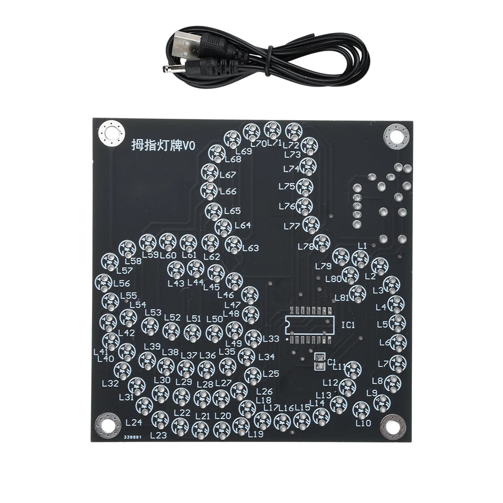DIY Electronic Kit LED Thumb Flowing Light Production Kit Light-emitting Diode Fun Welding Microcontroller Soldering Practice Oasis Select