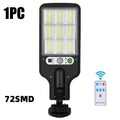 108 COB Sensor Street Lamp 3 Light Modes Outdoor Waterproof Security Solar Lamps for Garden Patio Path Remote Control Light Oasis Select JX616 72SMD