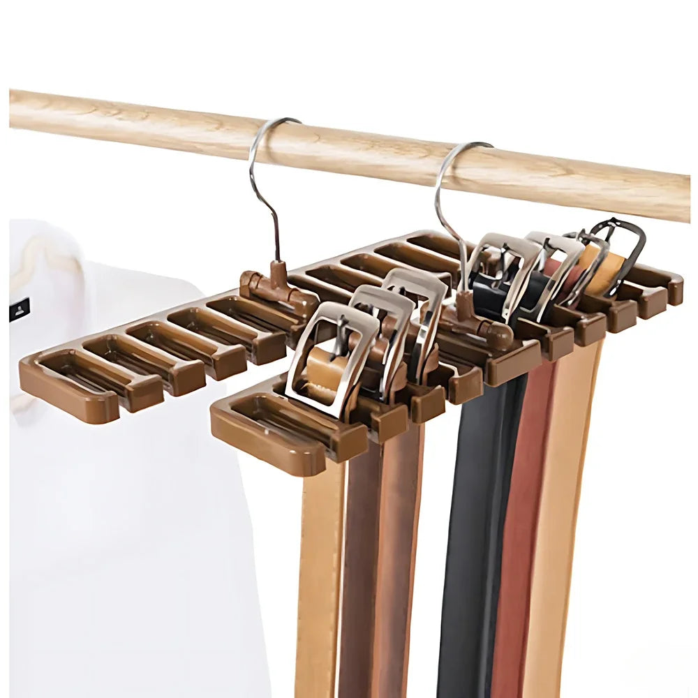 Tie Belt Hanger Wardrobe Belt Rotating Organizer Rack Multifuctional Scarf Hanger Home Closet Storage Holder Accessories Oasis Select