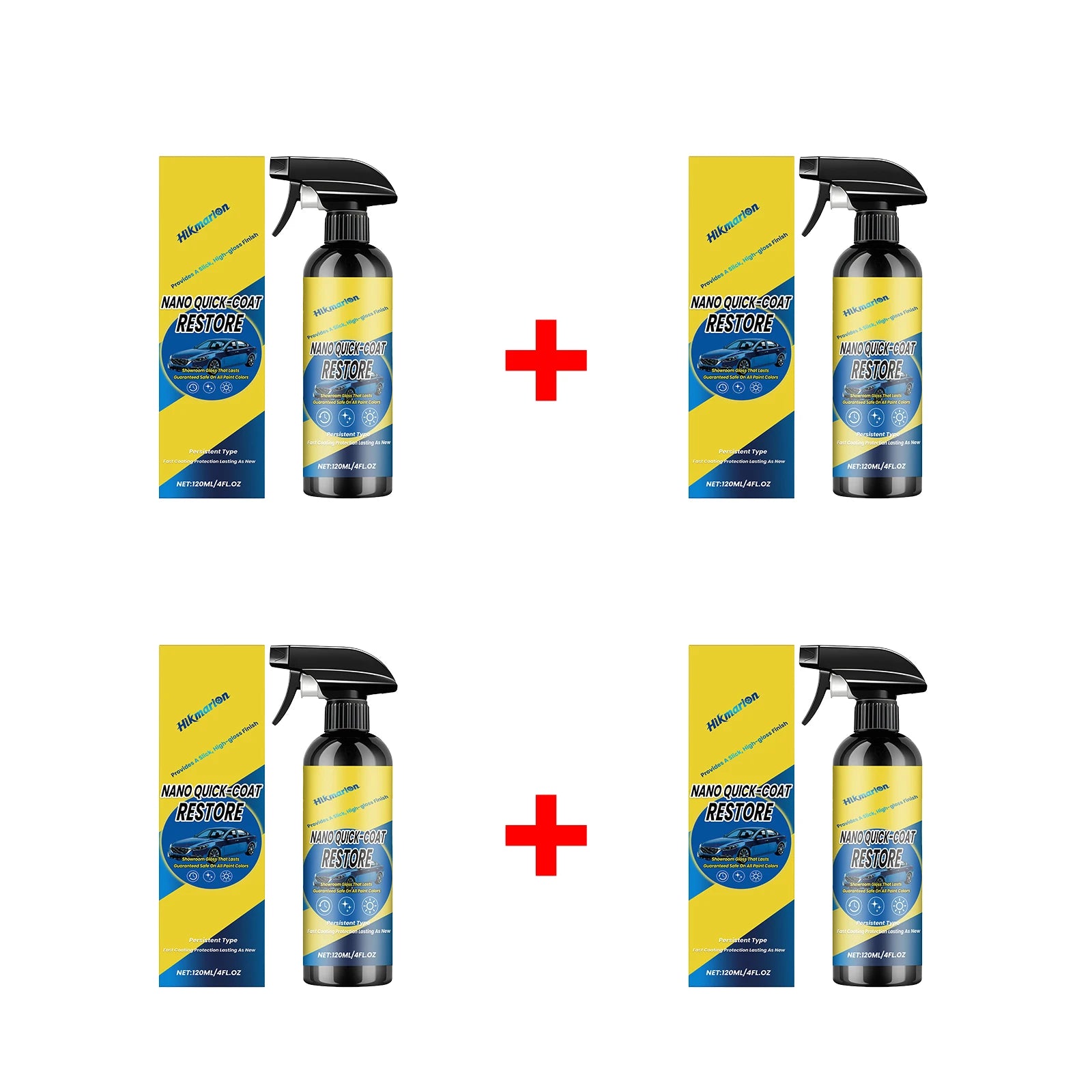 Car Nano Coating Spray Quick-Dry Coating Hydrophobic Protection Polishing Long-Lasting Shine Reduce Stains Car Maintenance Agent Oasis Select 4pcs