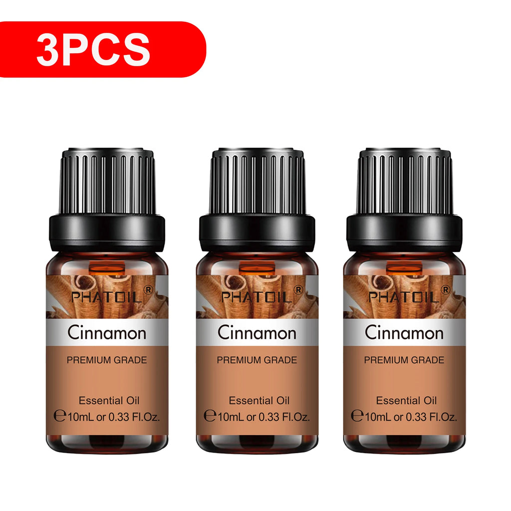 PHATOIL 3-Pack Essential Oils Gift Set | 10ml Aromatherapy Oils