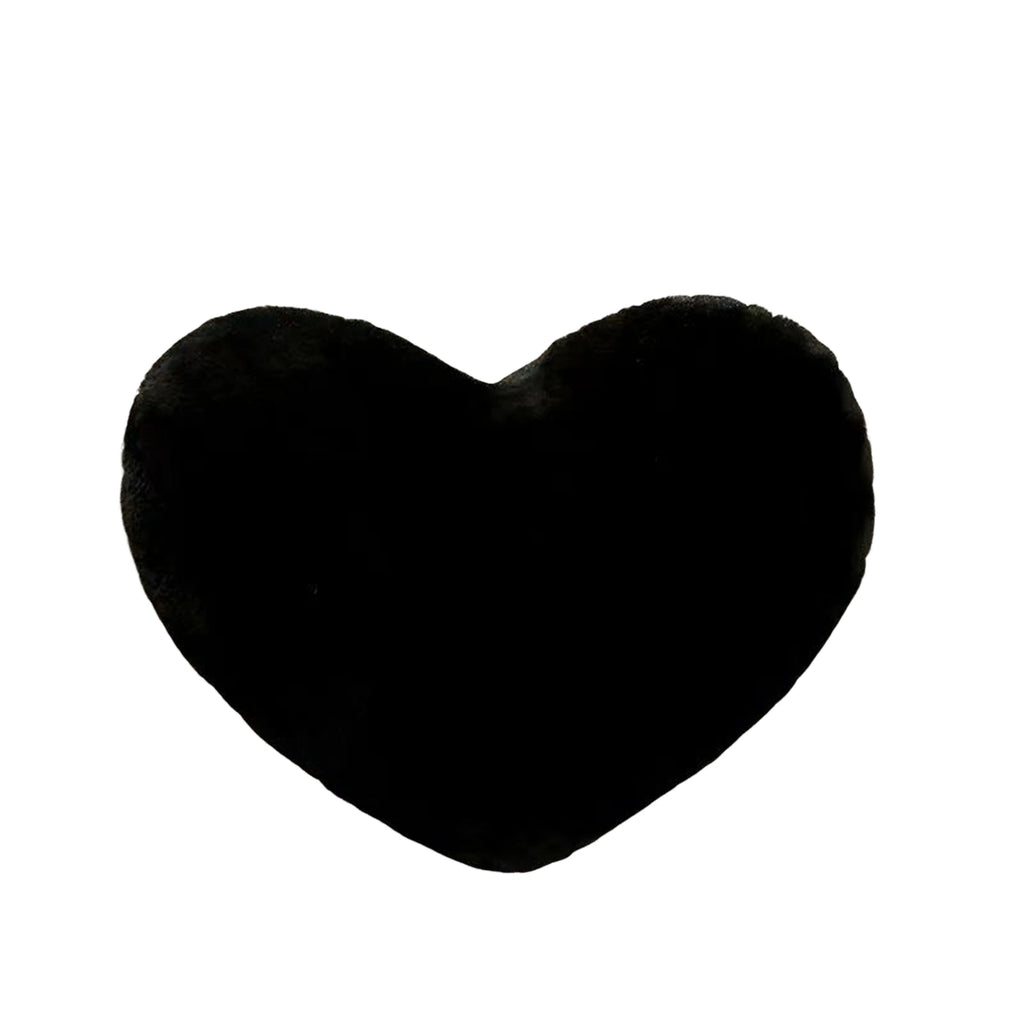 Cute Heart Shaped Pillow Soft Plush Throw Pillows Living Room Decor Valentines Day Wedding Gifts Love Pillow Heart Sofa Cushion Oasis Select 30cm Black