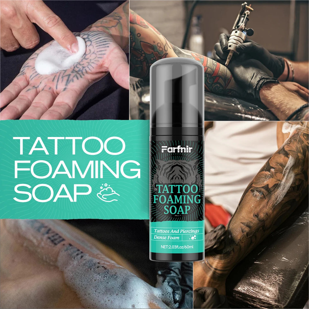 TATTOO FOAMING SOAP Rich creamy foam gently cleans tattoos, moisturizes, and brightens skin tone. Suitable for all skin types. Oasis Select