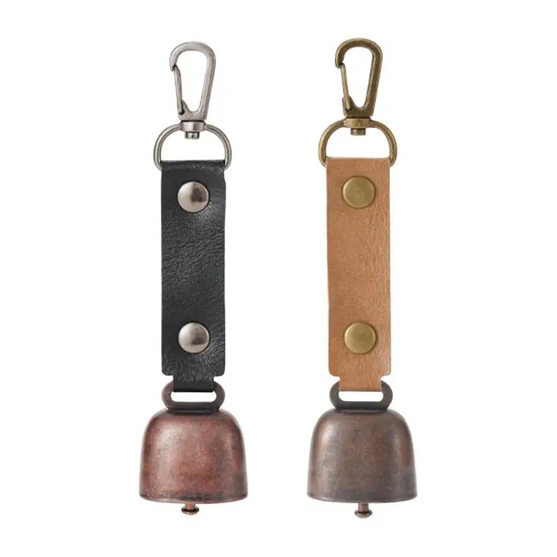 Bear Bell Loud Hiking Bell For Hikers Anti-Lost Pet Bell Dog Bell With PU Leather Strap Noise Maker For Survival Hiking Biking Oasis Select