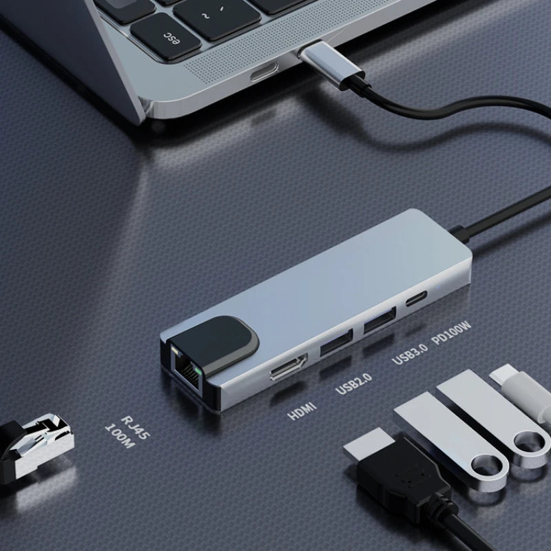 USB-C Docking Station 5-in-1 & 8-in-1 HDMI RJ45 USB Hub USB-C Docking Station Oasis Select