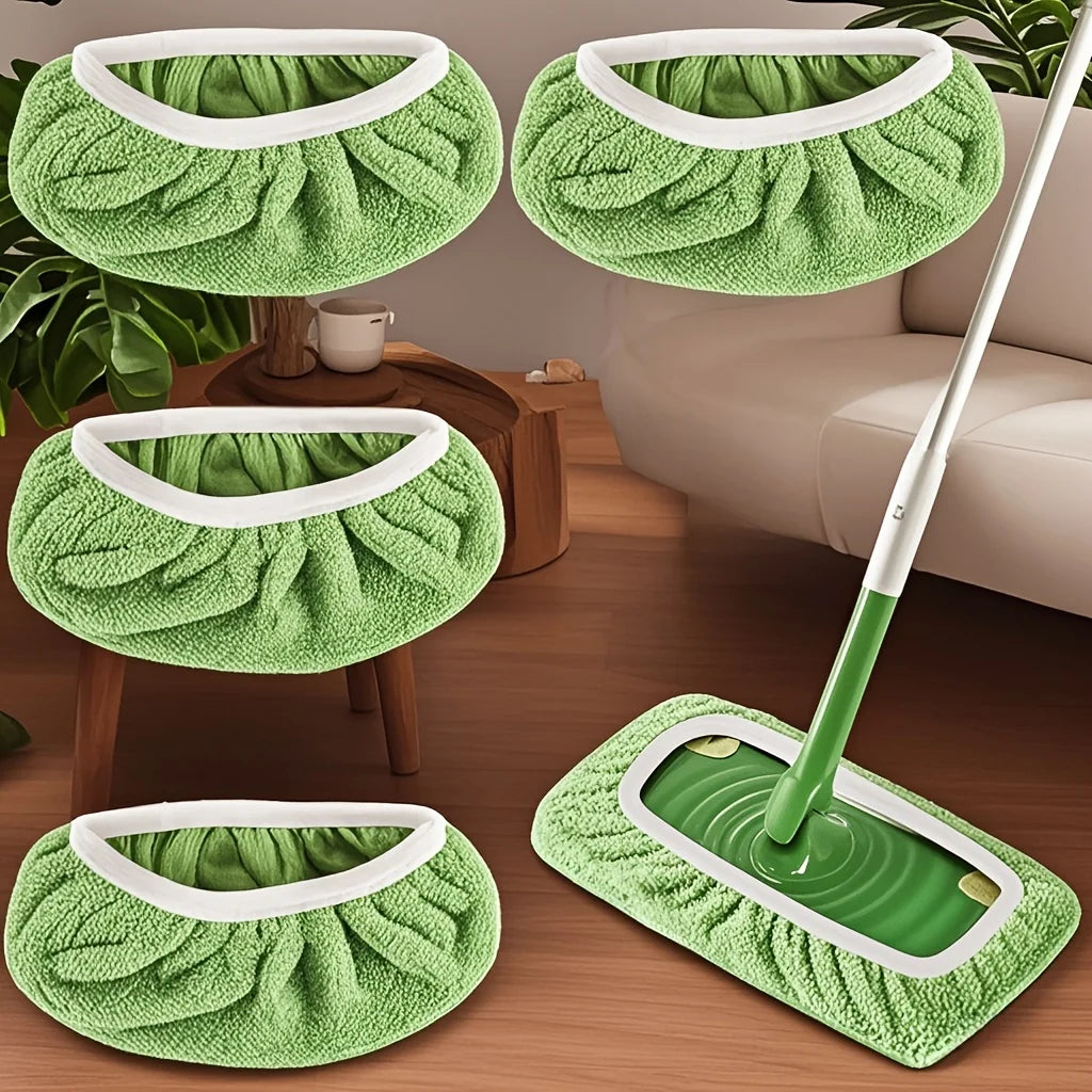 4 Reusable Mop Pads with High Water Absorption and Ultra-fine Fiber Cleaning Pads That Can Firmly Adhere To Most Standard Mops Oasis Select