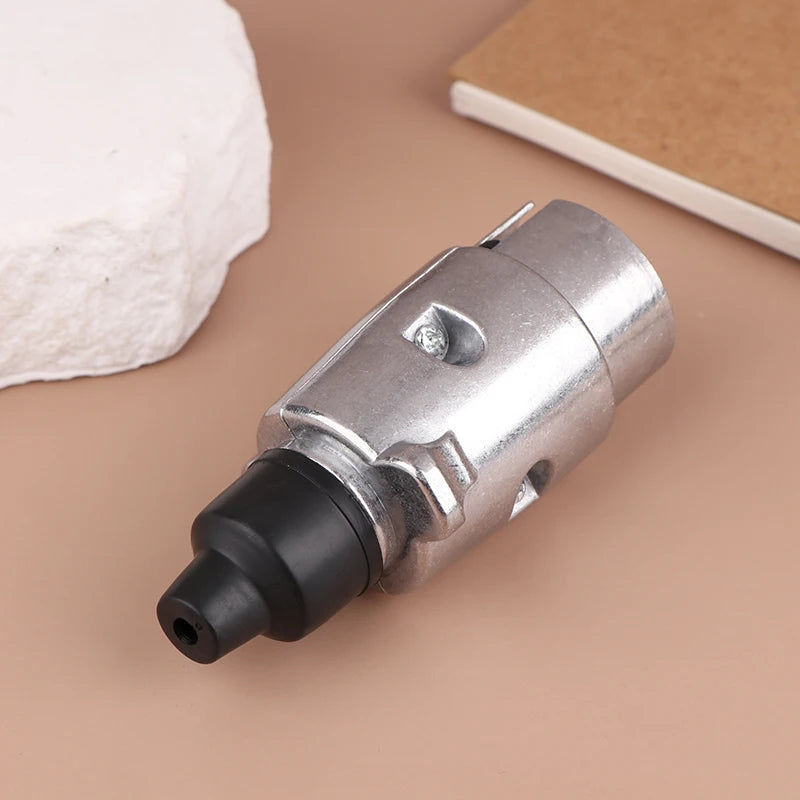 12V 7 Pin Trailer Plug Socket Set Aluminum Alloy Plug Trailer RV Plug Socket Car Trailer Coupling Connector EU Plug Oasis Select