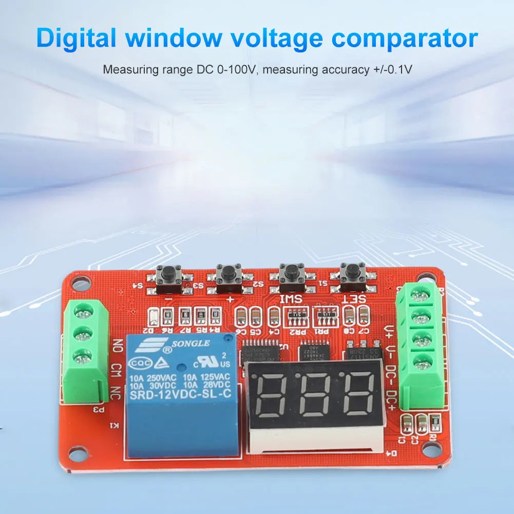 DVB01 Digital Voltage Comparator Module DC 5V 12V 24V Display Voltage Comparator Module Oasis Select