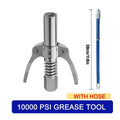 Manual Grease Pump Mini Grease Gun Coupler 10000PSI Syringe Lubrication Nozzle Oil Pump Filling Tool Grease Injector Nipple Oasis Select With hose