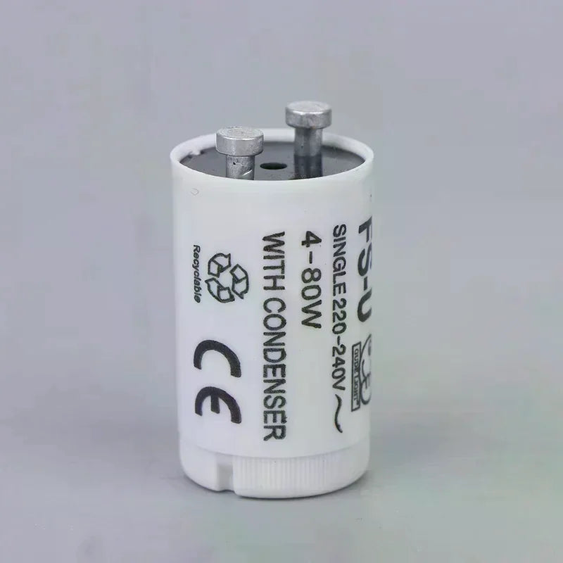5pcs/set With Condensor Single 220V-240V 4-80W Fluorescent Lamp Starter FS-U 25X TL Starter Tube Fuse Starters CE Rohs Oasis Select