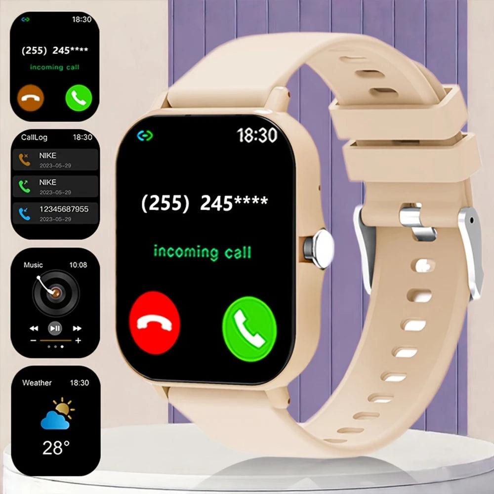 ERUN 1.83" Smart Watch – Bluetooth Calling, AI Voice & Music