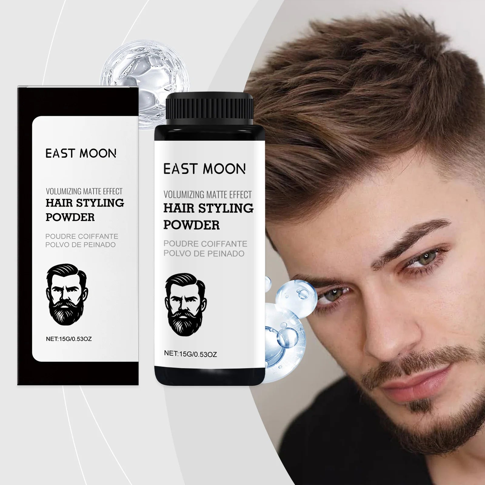Men's Hair Texture Powder - Natural Hold, Long-Lasting, Volumizing, Non-Greasy Styling Powder Oasis Select