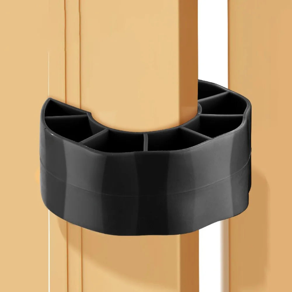 Holder Soft PVC Door Stopper Silent Design Noise Reduction Wall Protector Anti Pinch Universal Fit Safety Wedge Kid Safety Oasis Select Black