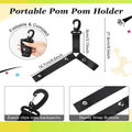 Pom Holders for Cheer Bag Organizer With Snapbutton Durable Hanger For Multiple Poms Cheer Gear Accessory Organizer Hanger Oasis Select Black