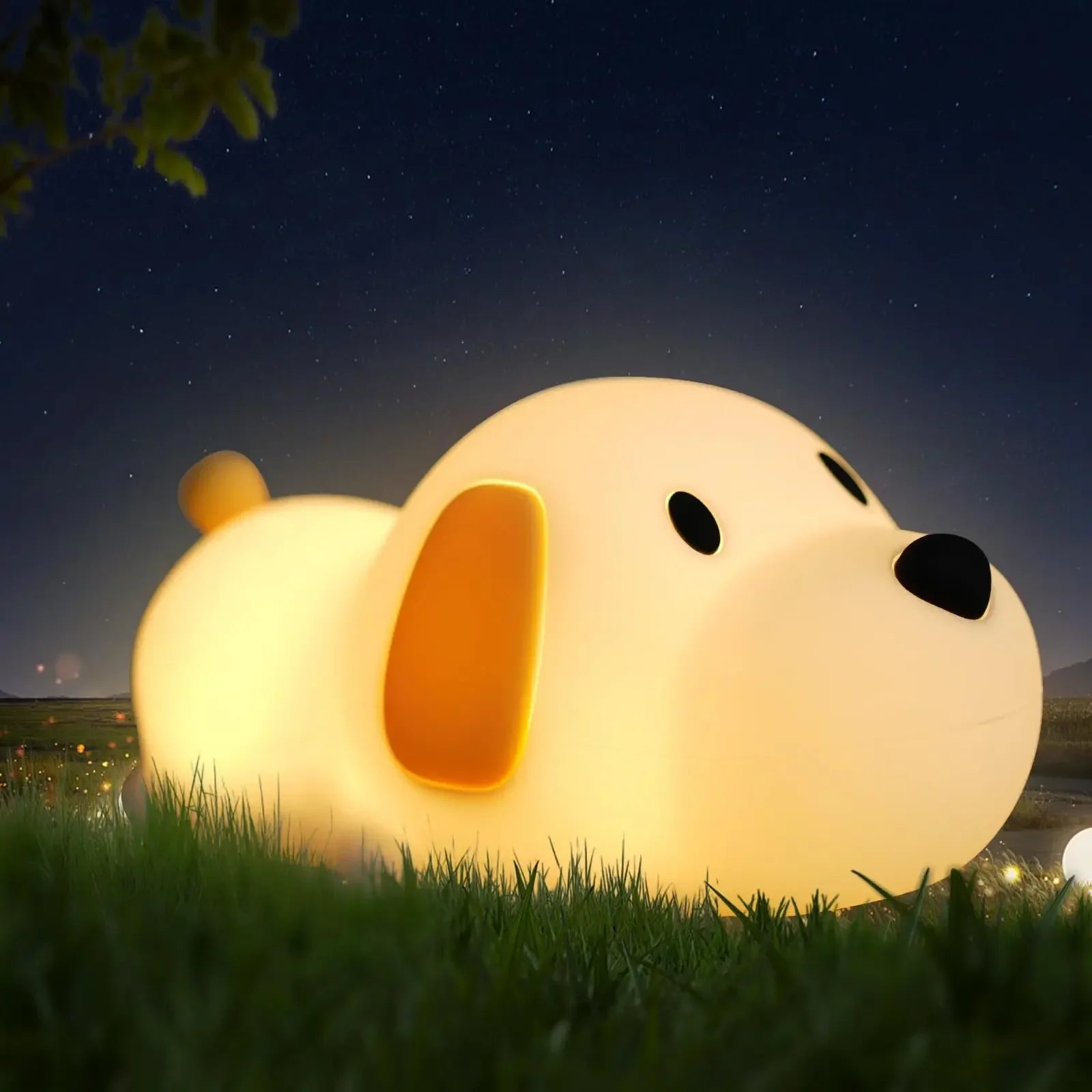Animal Silicone Night Light – Rechargeable LED Kids Bedside Lamp Silicone Night Light Oasis Select Puppy Night Light