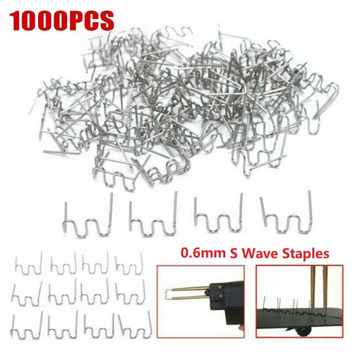 1000pcs 0.6mm Welding Nails S Wave Staples For Car Bumper Bodywork Plastic Stapler Repair Kit High Quanlity Oasis Select