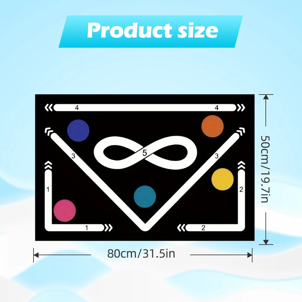 Soccer ball control training mat | Stable and silent rubber base | Digital Guidance Design | Improve ball sense, daily training Oasis Select 50x80cm