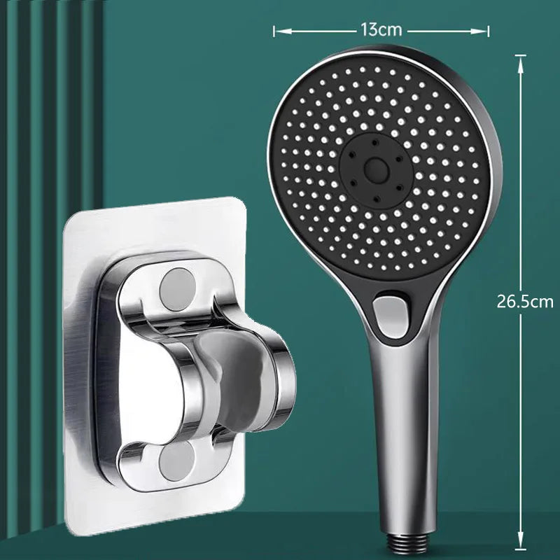 3-Speed High-Pressure Shower Head Set | Large Panel, Water Saving