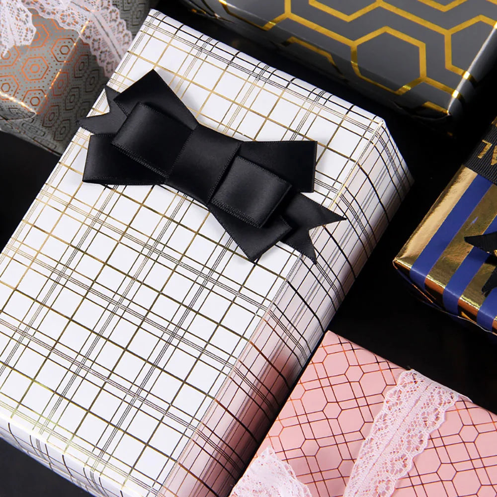 50x70cm Bronzing Gift Wrapping Paper Gold Polka Dots Birthday Valentine's Day Bouquet Gift Packaging Paper DIY Decoration Paper Oasis Select