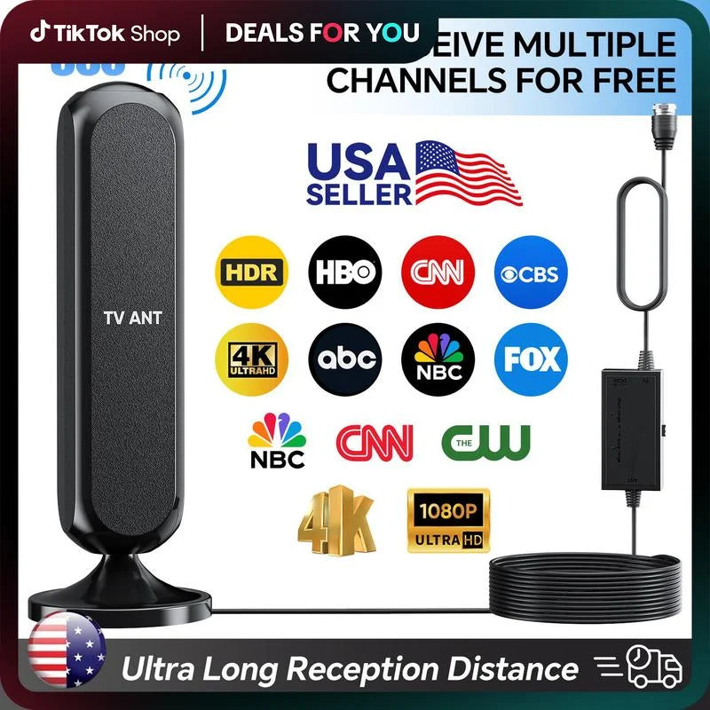 4K High Gain Wired Cross-Border Indoor Outdoor TV Antenna DVB-T HD Digital Terrestrial Wave HDTV Oasis Select