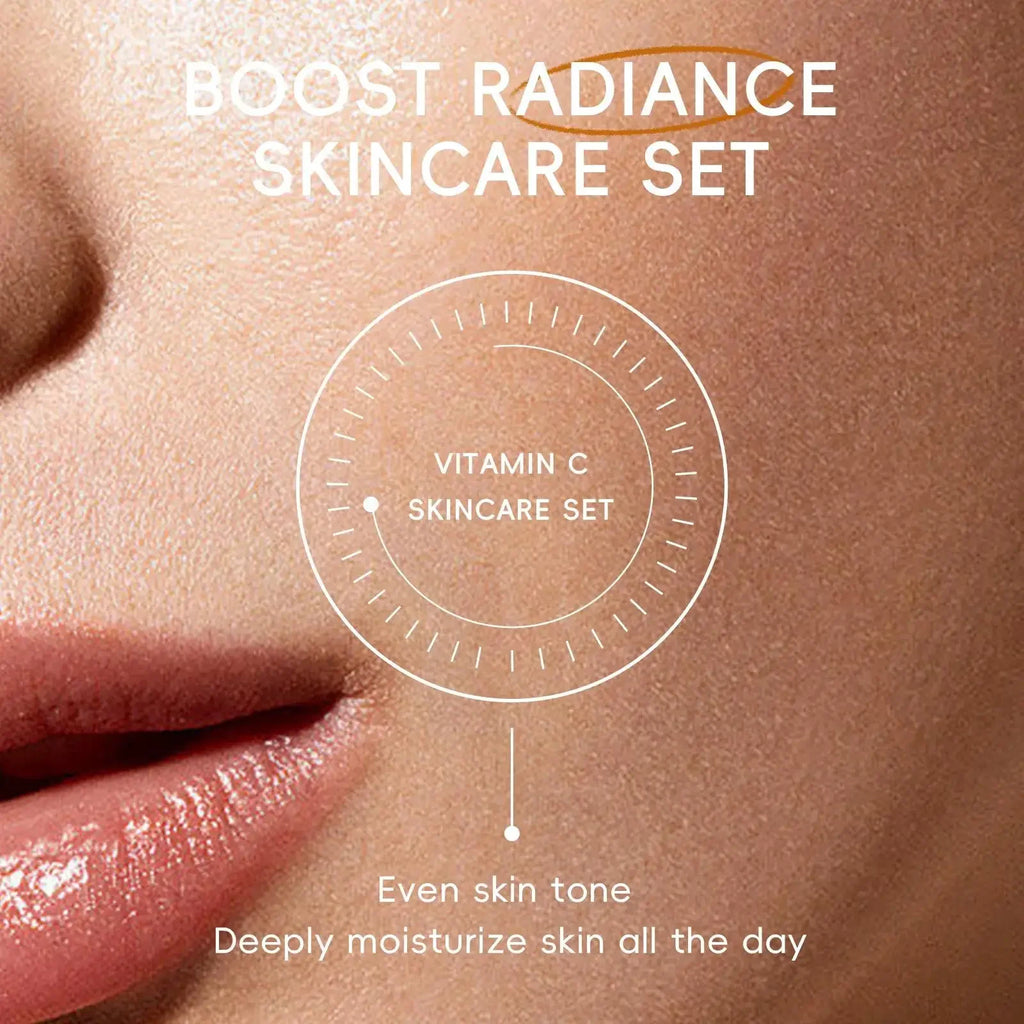 Anti Aging Vitamin C Brightening Skin Care Kit Hydrating Serum Moisturizer Eye Cream Face Treatment Cleanser Oasis Select