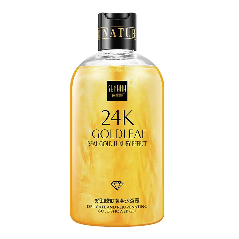 550ml 24K Gold Shower Gel Deep Clean Long Lasting Fragrance Bath Foam Foam Bath Liquid Body Wash Shampoo Moisture Skin Clean Oasis Select