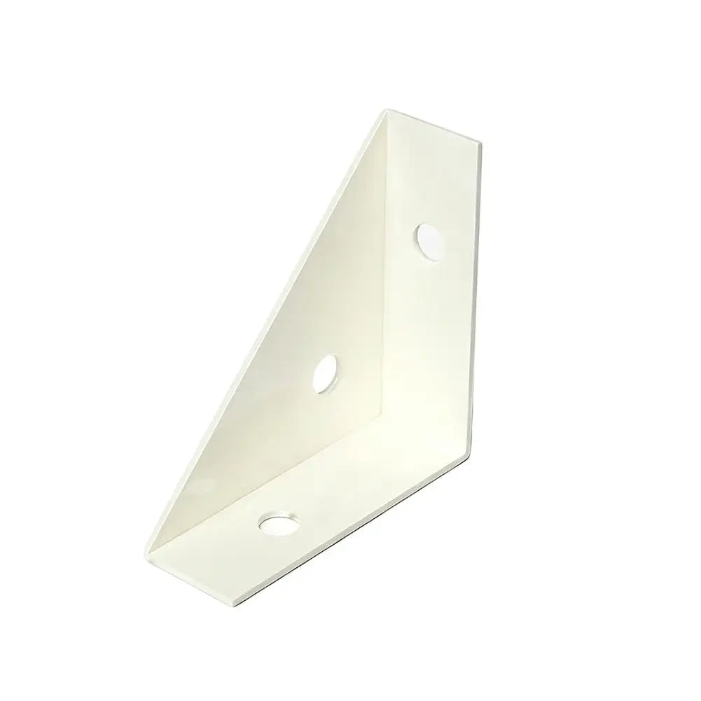Thickened 90 Degree Three Sided Corner Bracket Multi Hole Triangular Joint Connector For Furniture Cabinet Table Repair Oasis Select Beige-S