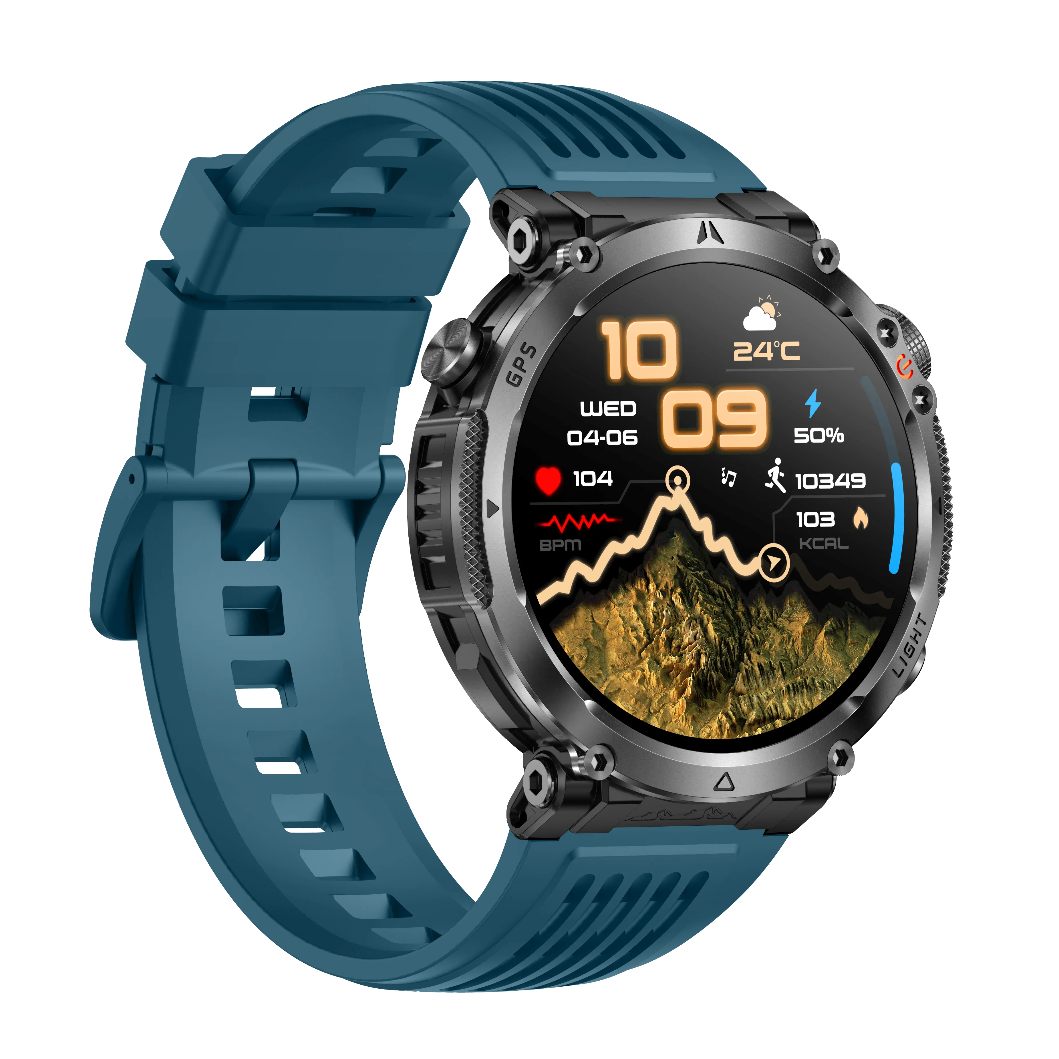 GPS Sports Smartwatch 1.7" HD Bluetooth Call Health Monitor