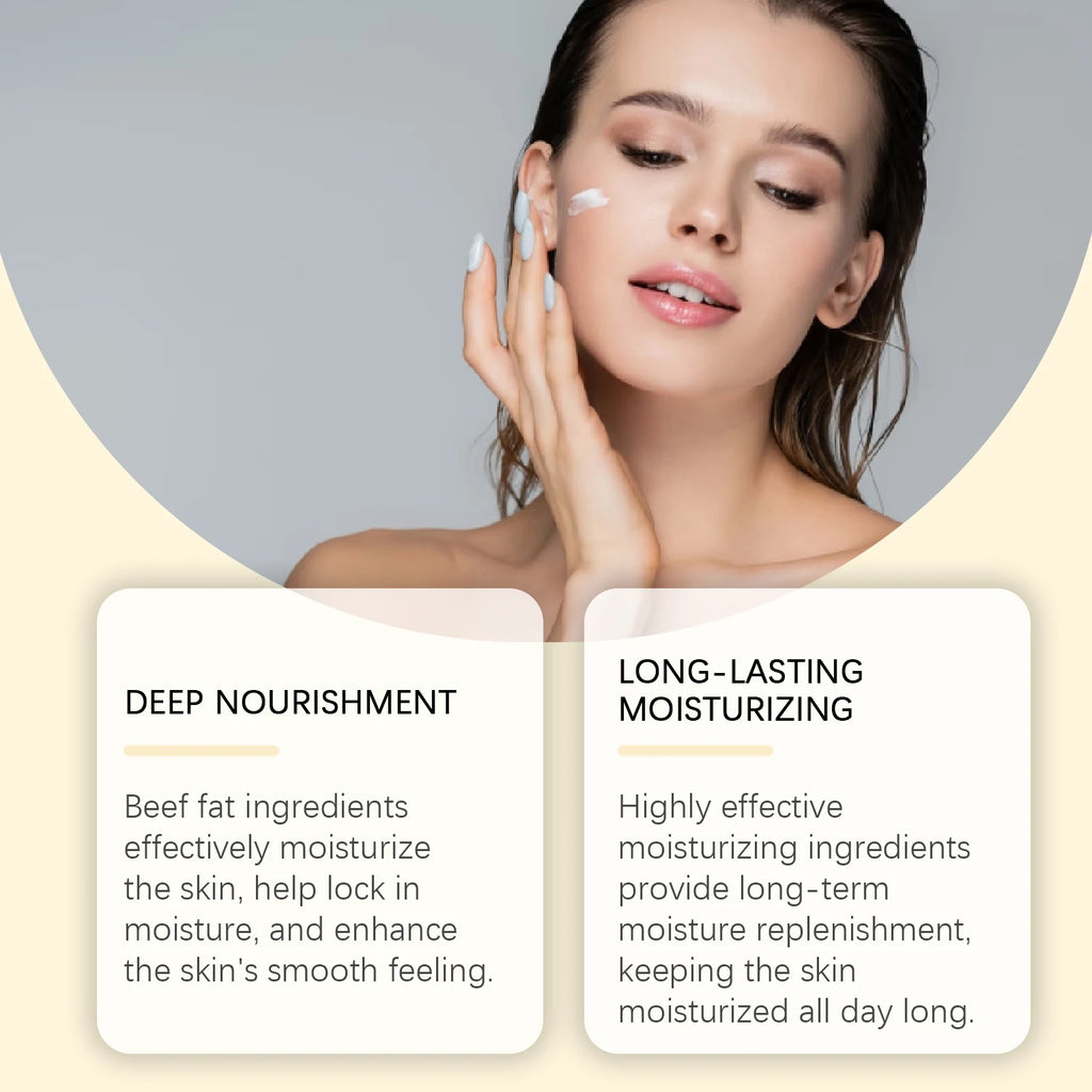 Tallow Moisturizing Cream Butter Moisturizer Softening Facial Delicate Skin Light and Translucent Repair Improve Skin Elasticity Oasis Select