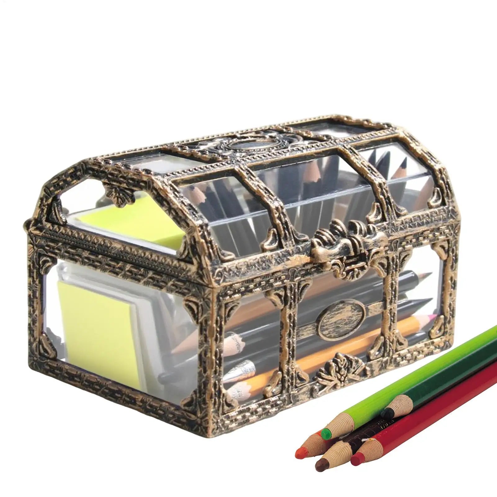 Treasure Box Toys Pirate Small Portable Transparent Multifunctional Organizer Beach Treasure Toys for Summer Party Beach Outdoor Oasis Select