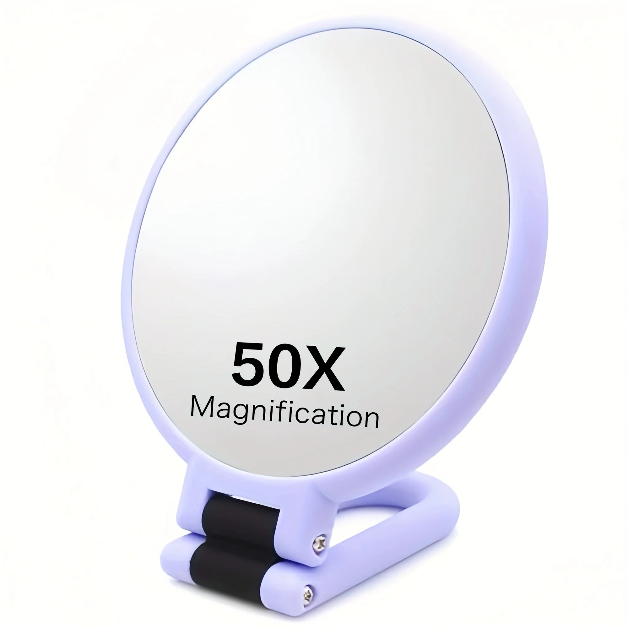 50x Handheld Makeup Mirrors Double Sided 1X/50X Magnification Portable Folding Makeup Mirror for Travel 360° Adjustable Mirror Oasis Select Purple 50x